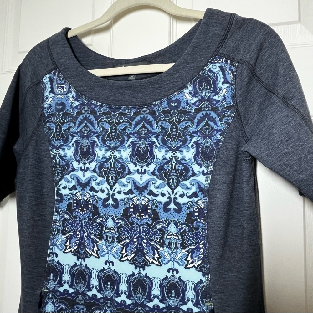 Title Nine Gray and Blue Short Sleeve Dress size small - Picture 3 of 9